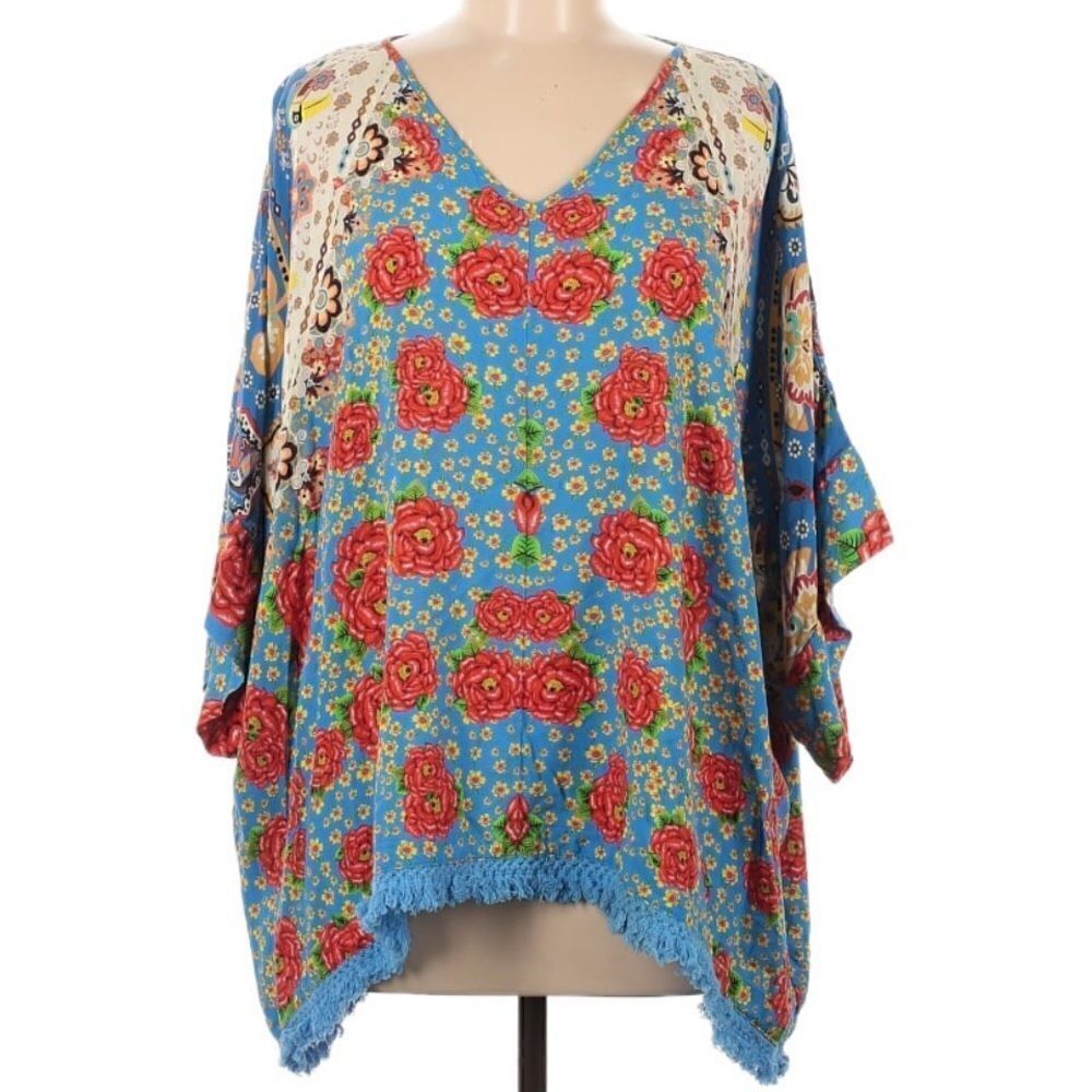 Farm Rio Ophelia fringed pullover top - Picture 2 of 6